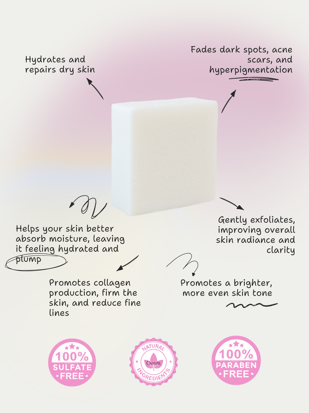 Elara Brightening Soap Bar (whitens dark areas)