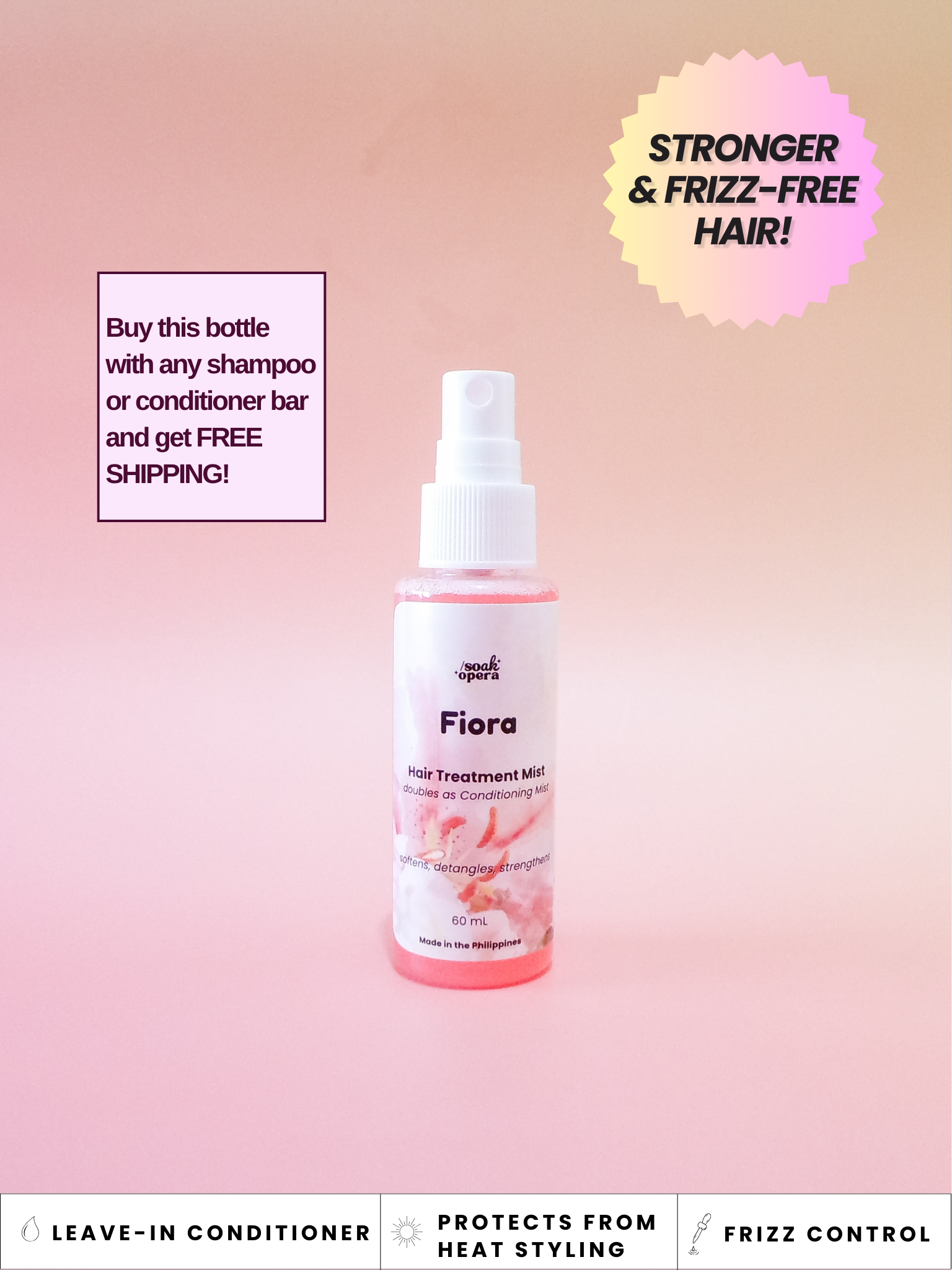 Fiora Hair Treatment/Conditioning Mist [for frizzy hair, hairfall]