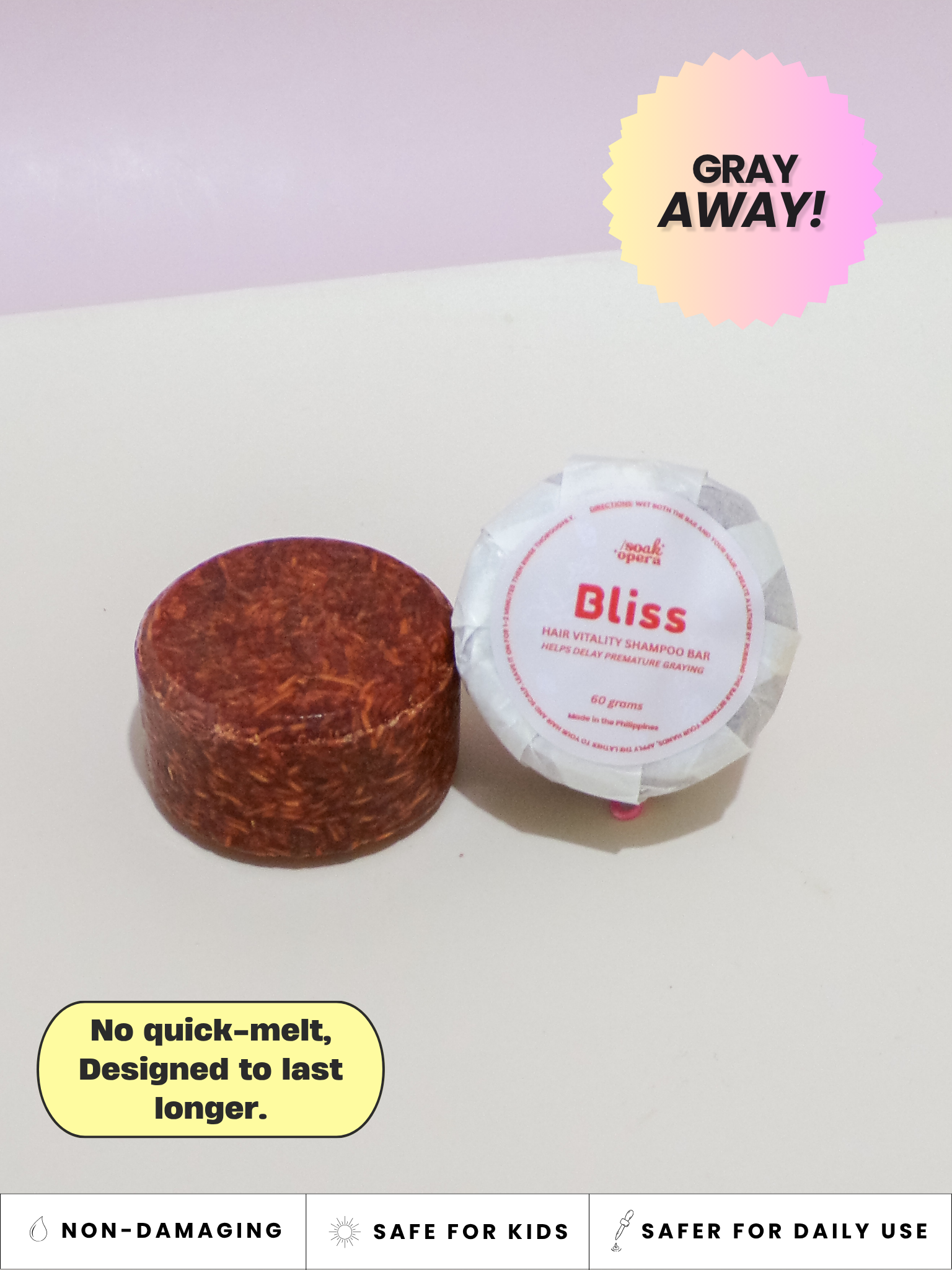 Bliss Hair Vitality Shampoo Bar (for dull hair/aging hair)
