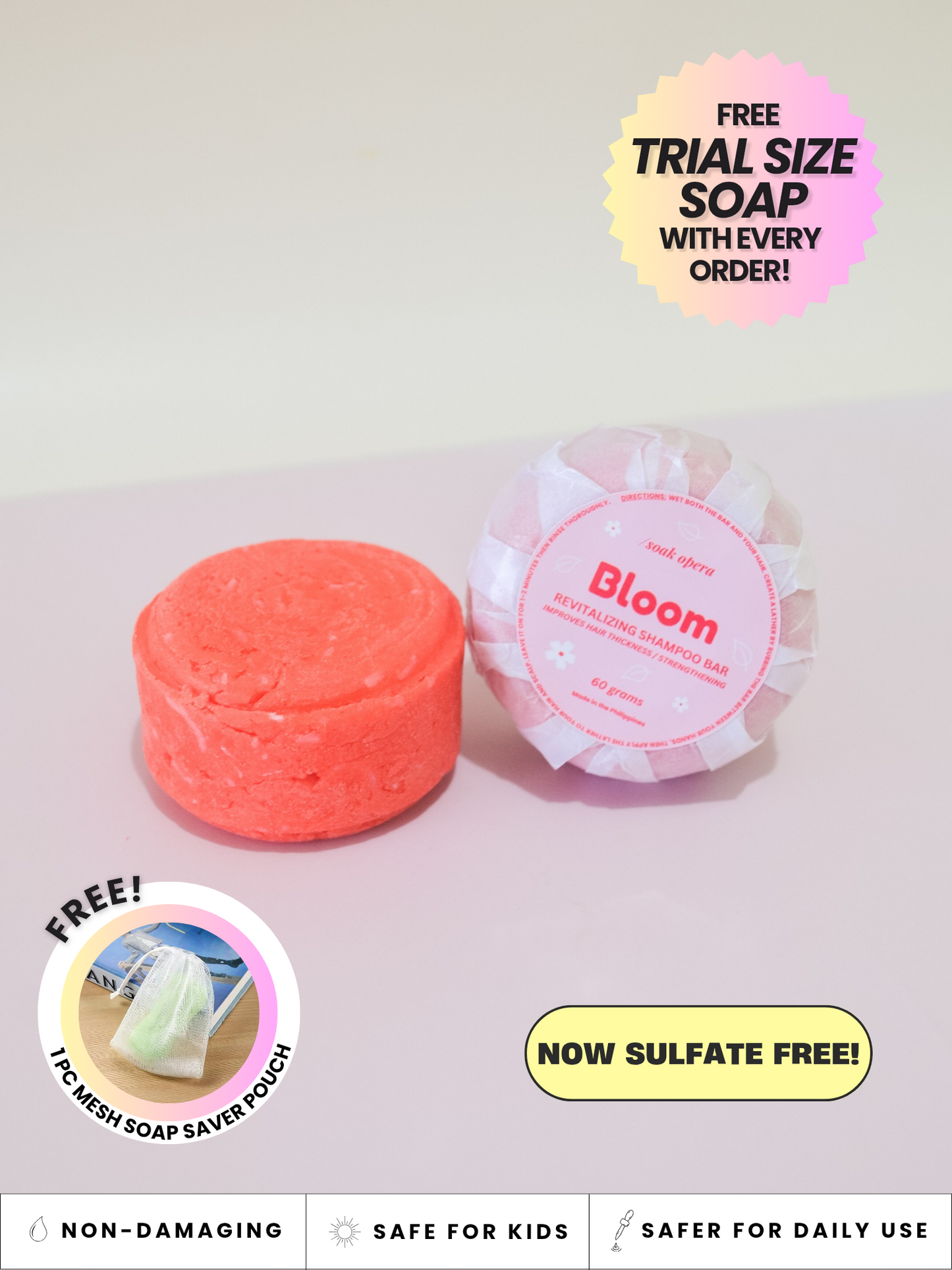 Bloom Revitalizing Shampoo Bar (for aging/thinning hair)
